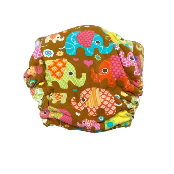 Twinkie Tush Cloth Diaper Fabric Diaper Baby Adjustable Elephant Brown - Picture 4 of 7